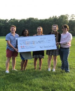 2018 scholarship winners with check