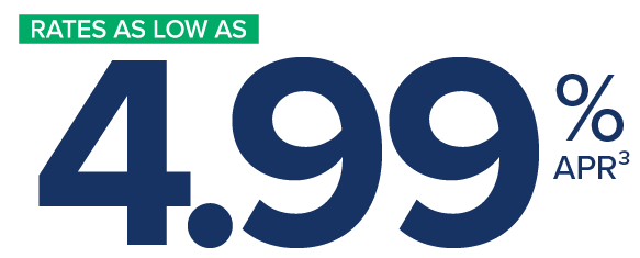 Rates as low as 4.99% APR (see disclosure 3)